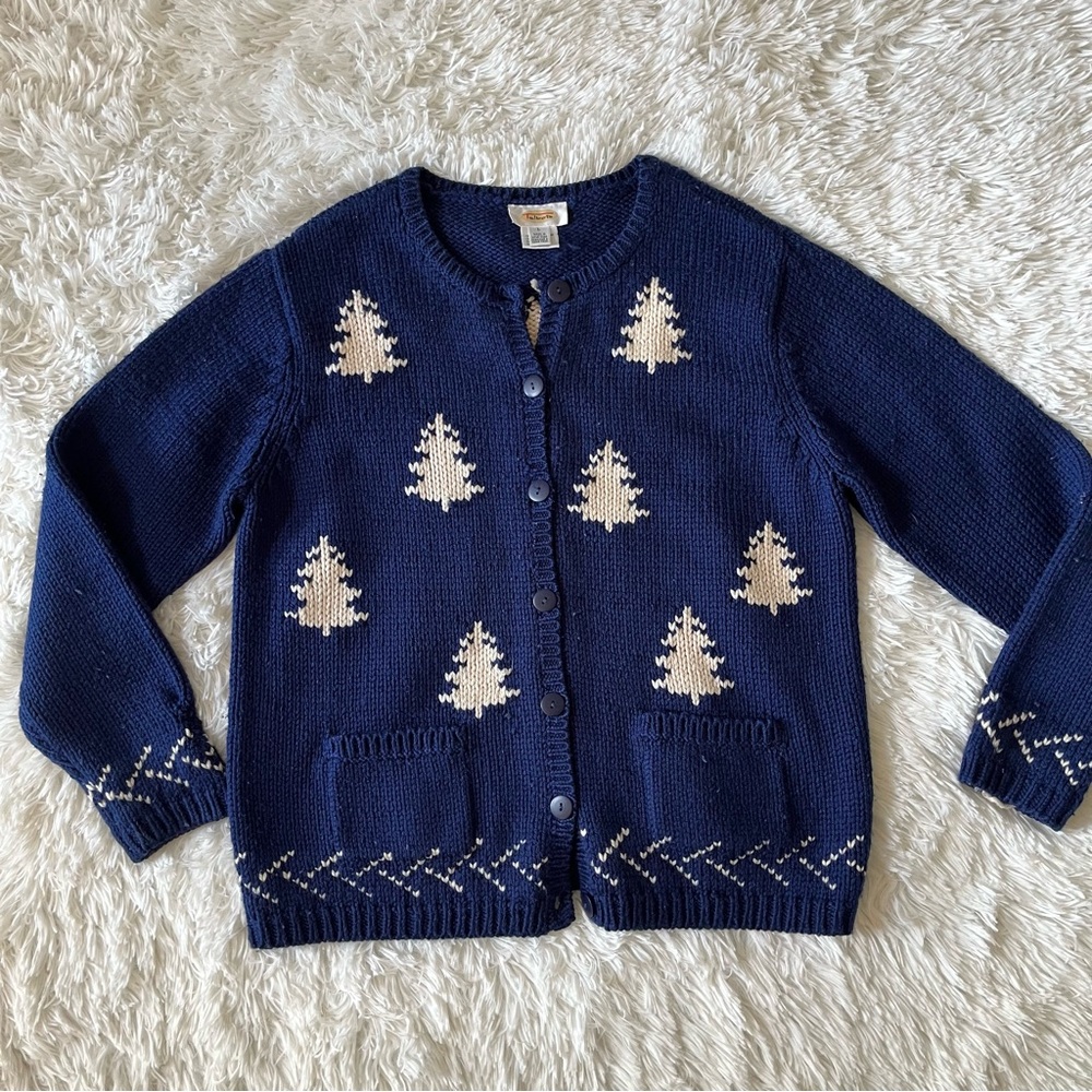 Vintage Talbots Navy Wool Winter Sweater